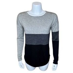 Smartwool Merino Wool Sweater XS Pullover Colorblock Gray Black